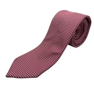 Enzo Sartori Silk Tie, Red & Pink, Made in Italy, Like New